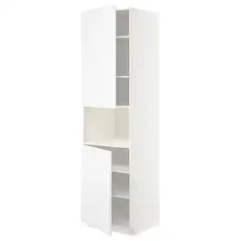 IKEA Metod hoge kast magn m 2deur/plank, wit/axstad mat wit, 60x60x220 cm aanbieding