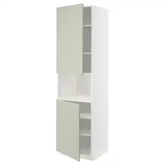 IKEA Metod hoge kast magn m 2deur/plank, wit/stensund lichtgroen, 60x60x220 cm aanbieding