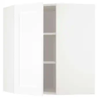 IKEA Metod bovenhoekkast met plank, wit enköping/wit houteffect, 68x80 cm aanbieding