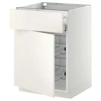 IKEA Metod / maximera onderkast met draadmand/lade/deur, wit/veddinge wit, 60x60 cm aanbieding