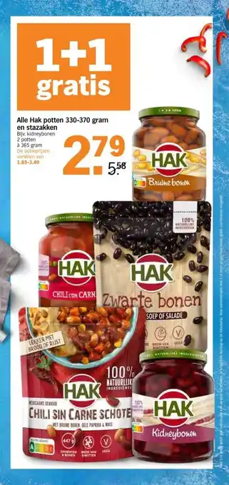 Albert Heijn Alle hak potten 330-370 gram aanbieding