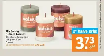 Albert Heijn Rustieke kaarsen bolsius aanbieding