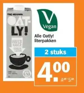 Albert Heijn Alle oatly! literpakken aanbieding