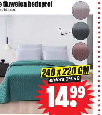 Dirk Luxe fluwelen bedsprei aanbieding