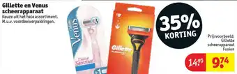 Kruidvat Gillette en Venus scheerapparaat Fusion aanbieding