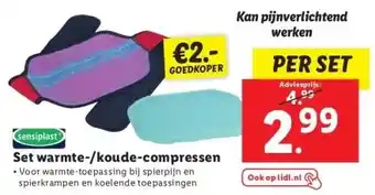 Lidl Set warmte-/koude-compressen aanbieding