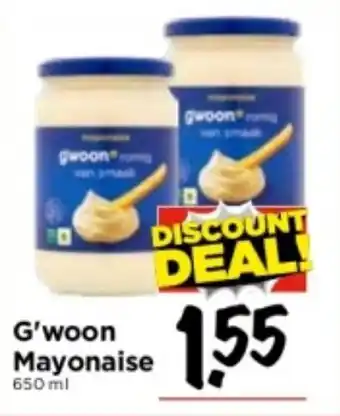 Vomar Voordeelmarkt G'woon Mayonaise 650ml aanbieding