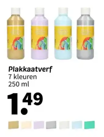 Wibra Plakkaatverf 250 ml 7 kleuren aanbieding