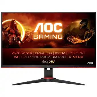 Conrad Aoc 24g2sae/bk gaming monitor energielabel e (a - g) 60.5 cm (23.8 inch) 1920 x 1080 pixel 16:9 1 ms hoofdtelefoon (3.5 mm ja aanbieding