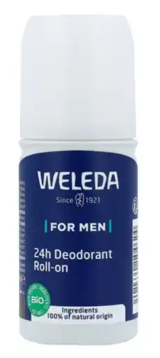 De Online Drogist Weleda men 24h roll-on deodorant bio 50ml aanbieding