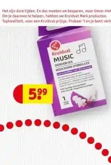 Kruidvat Kruidvat music oordopjes aanbieding