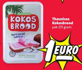 Nettorama Theunisse Kokosbrood pak 275 gram aanbieding