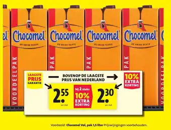 Nettorama Chocomel Vol, pak 1,5 liter aanbieding