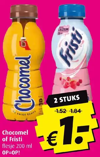 Boni Chocomel of Fristi flesje 200 ml aanbieding