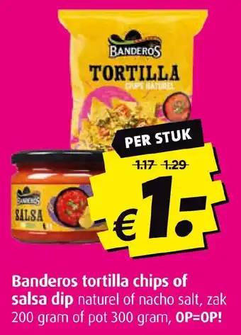 Boni Banderos tortilla chips of salsa dip aanbieding