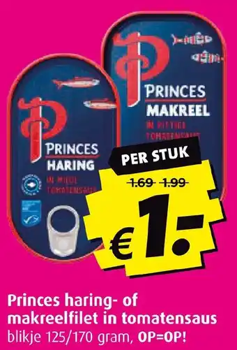 Boni Princes haring- of makreelfilet in tomatensaus aanbieding