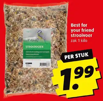 Boni Best for your friend strooivoer zak 1 kilo aanbieding