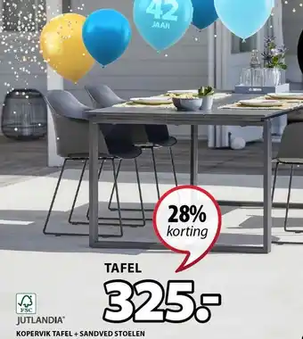 Jysk Kopervik tafel aanbieding