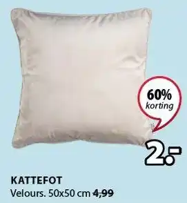 Jysk Kattefot 50x50 cm aanbieding