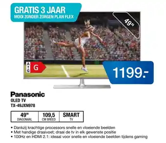 Electroworld Panasonic OLED TV TX-49JXN978 aanbieding