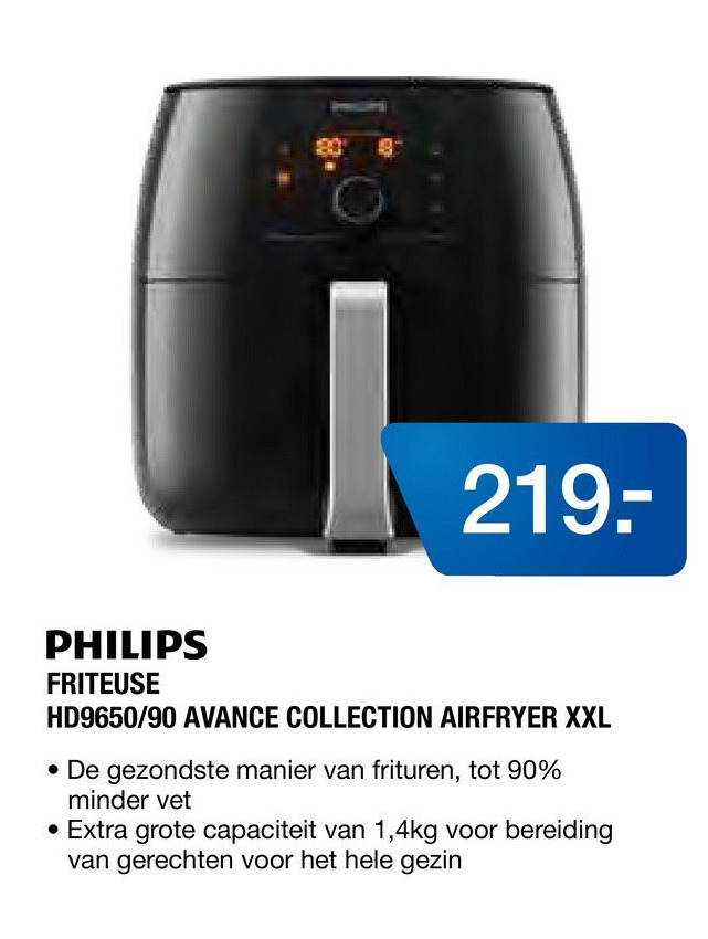 Philips Friteuse Hd9650/90 Avance Collection Airfryer Xxl aanbieding