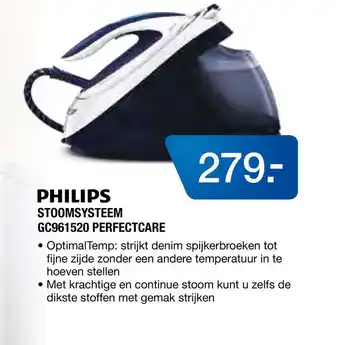 Electroworld Philips Stoomsysteem Gc961520 Perfectcare aanbieding