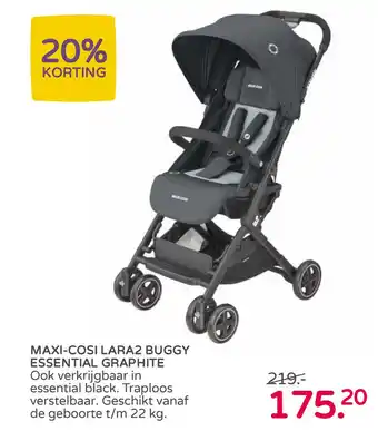 Prenatal MAXI-COSI LARA2 BUGGY ESSENTIAL GRAPHITE aanbieding