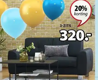 Jysk 3-zits aanbieding