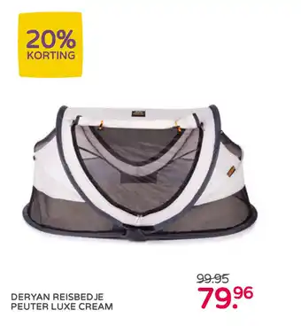 Prenatal DERYAN REISBEDJE PEUTER LUXE CREAM aanbieding