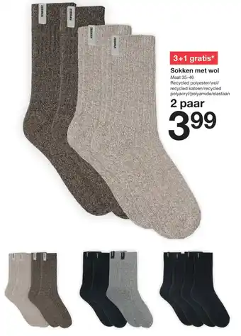 Zeeman Sokken met wol aanbieding