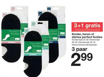 Zeeman Kinder heren of dames perfect footies 3 paar aanbieding