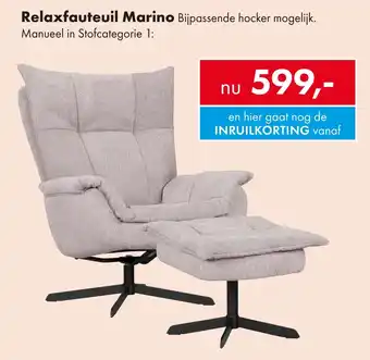 Woonsquare Relaxfauteuil marino aanbieding