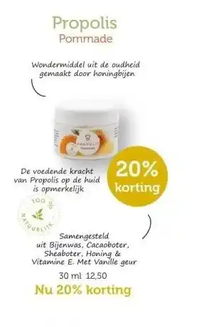 De Rode Pilaren Propolis pommade aanbieding