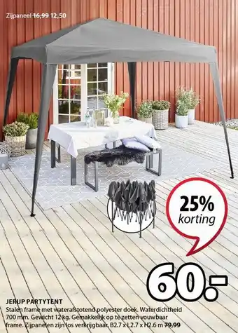 Jysk Jerup partytent aanbieding