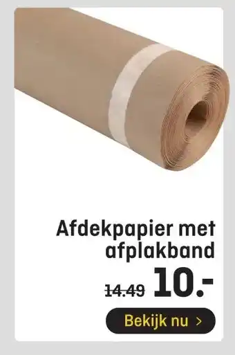 Hubo Afdekpapier met afplakband aanbieding