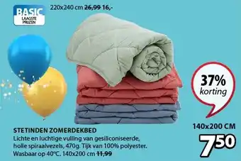 Jysk Stetinden zomerdekbed 140x200 cm aanbieding