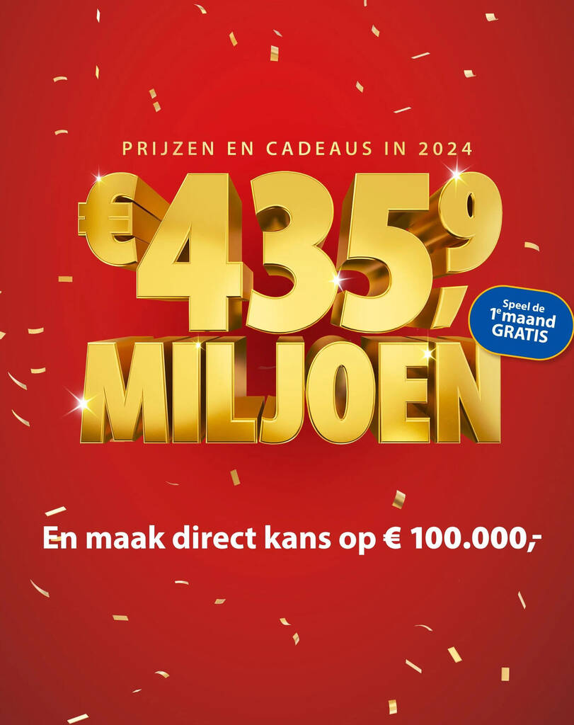 PRIJZEN EN CADEAUS IN 2024 aanbieding bij Nationale Postcode Loterij
