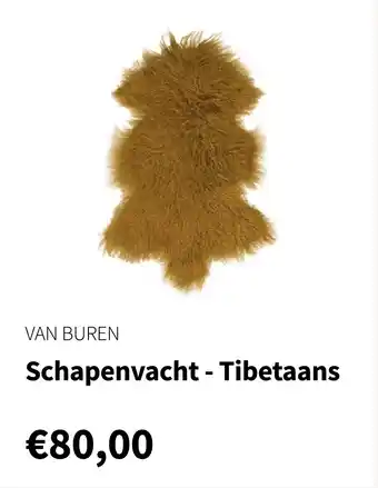 Nijhof Van buren schapenvacht - tibetaans aanbieding