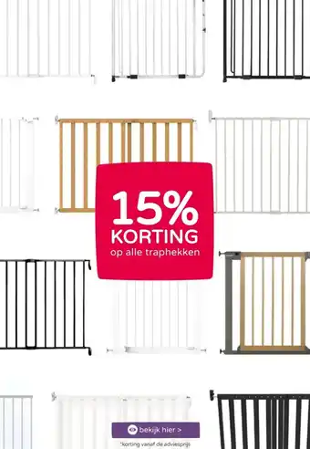 Prenatal 15% korting op alle traphekken aanbieding