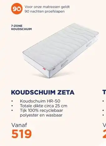 TotaalBED Koudschuim zeta aanbieding