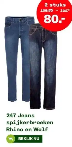 Welkoop 247 jeans spijkerbroeken aanbieding