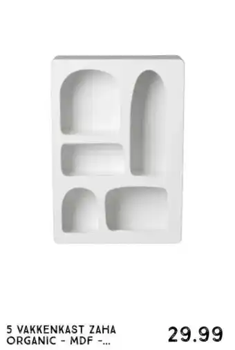 Xenos 5 vakkenkast zaha organic - mdf - 45x15x65 cm aanbieding