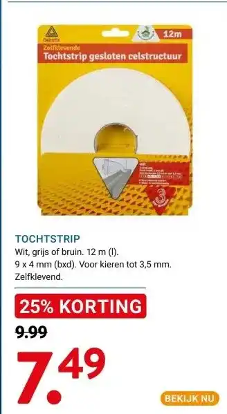 Kluswijs Tochtstrip aanbieding