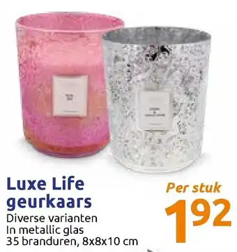 Action Luxe Life geurkaars aanbieding