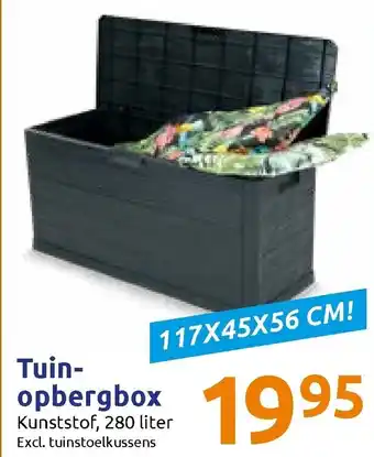 Action Tuinopbergbox 280L 117*45*56 cm aanbieding