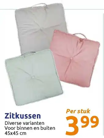 Action Zitkussen 45*45 cm aanbieding