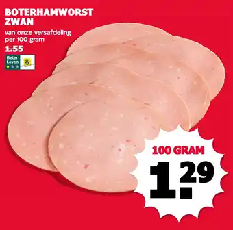 MCD Supermarkt Boterhamworst zwan aanbieding