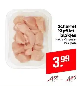 Coop Scharrel kipfiletblokjes aanbieding