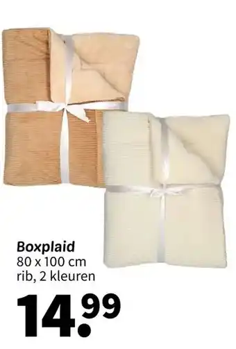 Wibra Boxplaid aanbieding