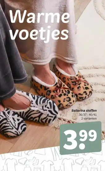 Wibra Ballerina sloffen aanbieding